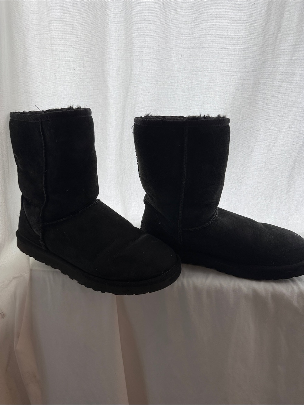 UGG Classic Short Black Shearling Winter Boots